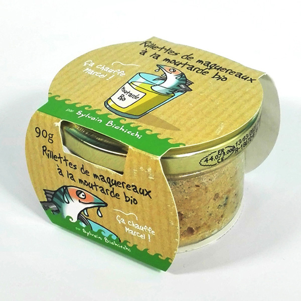 [65HE-0113] Rillettes de maquereaux à la moutarde BIO