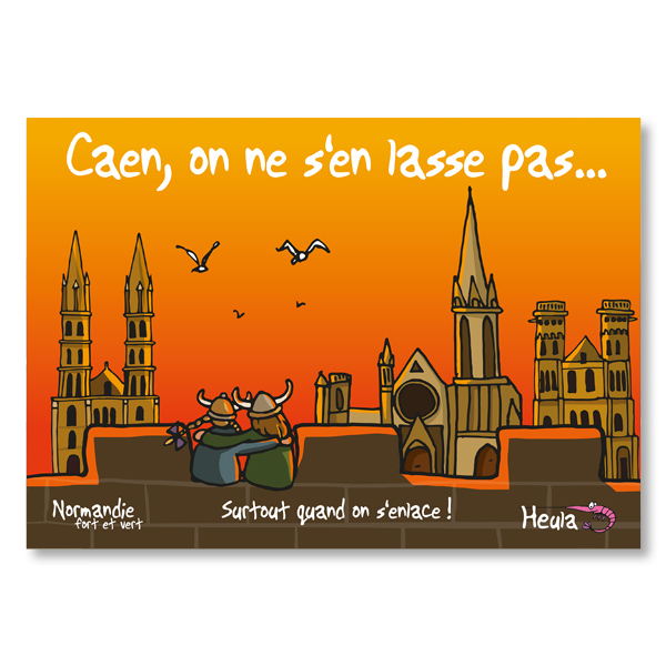 Carte postale On s'enlace CAEN