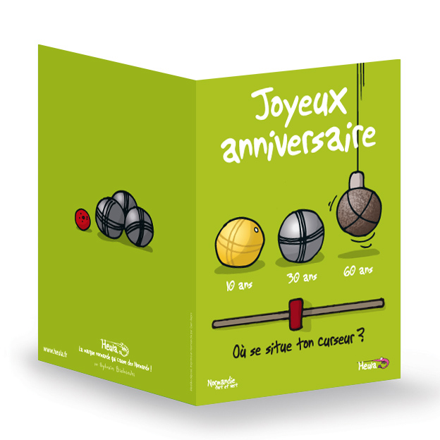 CP souhait Anniv Curseur avec enveloppe