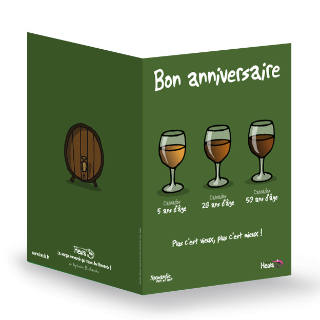 CP souhait Anniv Calva avec enveloppe