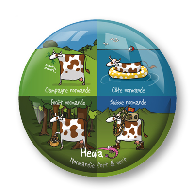 Magnet verre 4 vaches