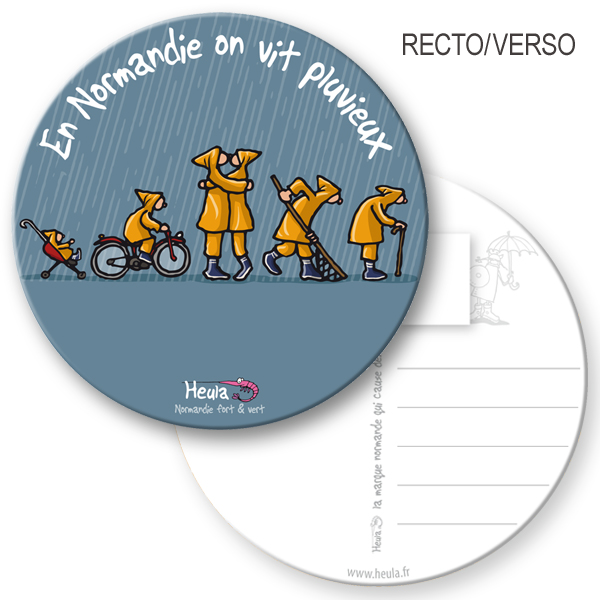 [220HE-11] Sous-bock postable Pluvieux